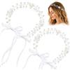 JOVYTH 2 Pezzi Coroncine Fiori per Bambina, Decorazioni Floreali per Capelli, Coroncina per Comunione e Matrimonio, Fiori per Capelli Regolabili, per Compleanni e Feste
