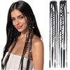 TESS Dreadlock Extension Capelli Clip in Boho 2 Pezzi Trecce Posticci Treccine Dreads Braids Donna 50cm 50g