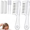Generic Hair Oil Applicator, Refillable Scalp Oil Applicator Comb for Hair，2*Clear | Hair Oil Applicator Combs with 7 Metal Massage Tips,Portable Hair Serum Applicator,Scalp Oil Dispenser Combs for Hair Oil