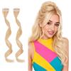 Silk-co Extension Capelli Clip, 2 Ciocche Singole Frangia Laterale Leggero Incorniciare il Viso Lunghi 30cm 9g - Biondo Scuro/Biondo Chiarissimo