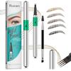 Ruicen Matita Sopracciglia Microblading, Matita Sopracciglia Waterproof Creare sopracciglia naturali, Fino a 24 ore - 01# Marrone chiaro