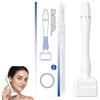 Lathurna Microneedling Regolabile 0-3 mm, 140 aghi in titanio per viso, capelli, barba, stimolazione professionale collagene e assorbimento per la pelle
