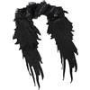 OhMill Dark Lolita, accessorio per capelli per capelli gotico, con ali in pizzo, per gemelli, fascia a tesa larga, per capelli, per Halloween, cosplay