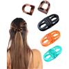 KONFEN 2026 Nuova Pinza Per Capelli Magnetica Auto Fermaglio Capelli Donna Elegante 4 Pezzi Leopardato Nero Arancione Blu Mollette Magnetiche A Forte Tenuta