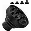 Rakiuty Diffusore Capelli Ricci Universale,Diffusore in Silicone,Diffusori Portatile Capelli Ricci,Diffusori Capellis Pieghevole Silicone,Diffusores Asciugacapelli Pieghevole,Diffusores per Asciugacapelli