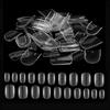 Kalolary 600 pz Bambini Unghie finte Trasparenti French Unghie Copertura completa Finti unghie corte per Bambini fai da te Nail Art decorazione Kit manicure (Colore trasparente)
