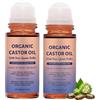 ZCAYJR Olio Di Ricino In Roll-On 50ml Con Olio Di Rosa, Confezione Da 2,olio di ricino per ciglia,olio di ricino biologico