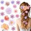 Kiiwah 16 Pezzi Mollette Fiori per Capelli per Donne e Ragazze, Fermaglio Fiore Seta Mollette Fiori Artificiali per Capelli Fiore Boho per Sposa Festa Spiaggia Nozze Estate