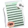 Obeyalash Ciglia 120pcs Extension Ciglia Ciuffetti Autoadesive (FD29) | C Curl No Glue Eyelashes With Tweezers 8-14mix DIY Lash Extension Resuable