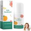 Generico Deodorante per Bambine e Ragazze, Deodorante Roll-on Naturale a Base Vegetale per Pelli Sensibili - Freschezza a Lunga Durata per Scuola e Attività (1Pezzo)
