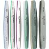 Canvalite Set di 6 lime per unghie professionali su entrambi i lati, grana 100/180, 220/280, 1000/4000, 150, 180, 240 gel, per uso domestico e salone