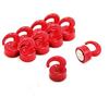 FIRST4MAGNETS Ganci Magnetici In Plastica Rossa Per Frigorifero, Ufficio, Lavagna, Tabellone, Archiviazione - 12mm Dia x 20mm Di Altezza - 1kg Di Tiro - Pacco Di 10