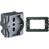 Vimar 0R16211 Idea Presa Da Incasso, Con Protezione Bambini Sicuri Sicury 2P+T 16 A 250 V~ Universale, Grigio & 0R08531.S Serie 8000 Supporto 3M Speciali con Viti per scatole da Incasso rettangolari