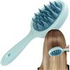 Generico Spazzola Massaggiante Cuoio Capelluto - Manico Lungo Shampoo | Scrubber Cranico | Spazzola Lavaggio Capelli Pulizia, Pettine Doppia Funzione Asciutti Bagnati, Setole TPE Morbide, Spazzolas Doccia Port