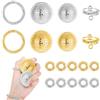 GooDengFull Set antistress da 18 pezzi, con anello per agopressione e bracciale | Massaggio antistress per adulti, 2 anelli, 2 braccialetti, 10 elementi fidget e 4 palline di metallo