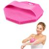 UXEWKL Spugna Silicone Corpo 1 Pezzo Rosa, Spazzola Doccia Antiscivolo con Foro Per Appendere, Scrub Delicato per Pelli Sensibili e Asciugatura Rapida Antimuffa