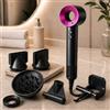 NARCISO - Asciugacapelli Ionico 1400W con Diffusore ed altri 6 Accessori per Capelli Sempre Perfetti, Phon Capelli Professionale con Flusso d'Aria Potente a Rapida Asciugatura (Rosa)