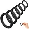 ZVKACT Cock Ring, 6 Pezzi, Nero, 22-39Mm, Anelli Per Pene, Giocattolo Sessuale Per Coppie