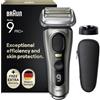 Braun Series 9 Pro +, Rasoio Elettrico Barba, Regolabarba Uomo, Rifinitore di Precisione, Custodia da Viaggio in Tessuto, Batteria Litio Ion, 100% Impermeabile Idea Regalo, 9515s Grafite