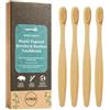 Generic Spazzolino da denti con setole di cinghiale e (confezione da 4 | Bocca Rinfrescante Tool Pack, Bagno Spazzolino Set Per Casa Appartamento Dormitorio Bagno Doccia Hotel Vacanza Viaggio di