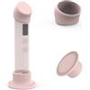 UIQELYS Supporto a ventosa in silicone rosa su misura e tappo protettivo per Medicube Booster Pro, supporto base antiscivolo e copertura antipolvere per la testa, organizer da viaggio di bellezza