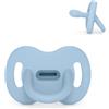 Suavinex, Ciuccio interamente in silicone, Neonato 0/6 mesi, Neonato, Blu Soft