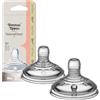 Tommee Tippee Tettarelle Natural Start con Ampio Collo, Flusso Variabile, Confezione da 2