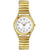 ALCENTIS Orologio da donna con cinturino elastico, con numeri arabi neri, facile da leggere, cinturino in acciaio estensibile, che si adatta naturalmente al polso, Cinturino in oro rosa - quadrante bianco