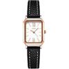 TOOCAT Orologio da polso da donna, mini, ultra sottile, elegante, semplice, quadrato, al quarzo, con cinturino in pelle, impermeabile fino a 30 m, analogico, per donne e studenti