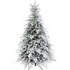 HOMCOM Albero di Natale Innevato 1321 Rami Ignifughi Ø115x180 cm Verde | Albero di Natale Artificiale, Plastica e Metallo