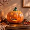 matches21 HOME & HOBBY Decorazione a forma di zucca per Halloween, set da 14 x 13 cm, motivo Halloween illuminato per esterni