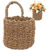 Hperu Cestino per Porte Anteriori per organizzare, Cesto Muro sospeso in Tessuto Boho Piccolo Decorazione da Parete di Vimini Naturale con Maniglia per casa Cucina dispensa Anteriore Porta Anteriore