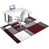 Qesjodfu Tappetino per Sedia da Ufficio Tappeto per Sedia Ufficio Gaming Tappetino di Protezione Tappeto Sedia Gaming Tappeto Salvapavimento Antiscivolo Tappetino per Sedia da Scrivania 90 x 140 cm