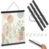 LOLANIUT Set da 3 stecche per poster magnetiche A3 in legno 31 cm, cornici per poster con fissaggio magnetico e piccoli chiodi, cornice per poster nera per foto, stampe e decorazioni murali