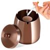 Litimkat Posacenere, Posacenere da Esterno,con Coperchio (oro rosa) | Base Antiscivolo in Acciaio Inossidabile, Adatto per Casa, Ufficio, Scrivania, Patio, Balcone Esterno