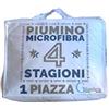 GBiancheria INTERNO/PIUMINO 4 STAGIONI IN MORDIDA MICROFIBRA ANALLERGICO BIANCO (1 Piazza)