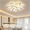 OTREN Lampadario Soggiorno Moderno 80cm, Plafoniera LED Soffitto Dimmerabile 3000k-6500k con Telecomando, Timing e Funzione di Memoria, Lampadario LED per Camera da Letto, Sala da Pranzo