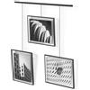 Umbra Exhibit Cornici multifoto, da parete regolabile, set da 3, Nero | Acciaio, layout personalizzabile, configurazioni multiple, include attrezzi montaggio, 20x25