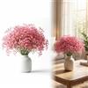 SMYJDMM Gypsophila artificiale, 28 pezzi, fiori di gypsophila artificiale, 28 cm, per matrimoni, feste, ghirlande fai da te, decorazione per la casa, composizione floreale (rosa)