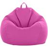 DOTBUY-SHOP Pouf Poltrona a Sacco Gigante,Colore Solido Bean Bag Bambini & Adulti (Senza Imbottitura), Morbido e Accogliente Puffo per Sedersi Poltrona da Lettura per Soggiorno (M,Prugna)