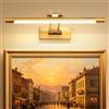 MantoLite Dimmerabile LED Lampade da Parete per Quadri, 40CM 10W Illuminazione Interni Girevole Lampade,Ottone Specchio da Bagno Illuminazioni per Pareti Lampade Lettura Applique 3000K/4500K/6000K