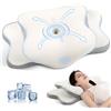 A-Pce Cuscino Cervicale, Cuscino Cervicale per Dormire | Cuscino per Cervicale Ergonomico - Ortopedico con Federa Rimovibile per Dormire su Fianco, Schiena o Stomaco, Bianco