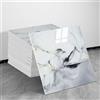 MOTTKEE 10 fogli di piastrelle adesive da parete effetto marmo, 30 x 30 cm, impermeabili, in PVC, per doccia, cucina, bagno, camera da letto (bianco 6)