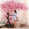 Generic Albero Artificiale Fiori Ciliegio, Finto Fiore Sakura con LED Lampada,Albero Finto da Interno,Fatto A Mano Ciliegio Alberi per Casa Ufficio Interno Esterni Decorativo,01,100×80cm