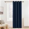 PONY DANCE Tende Oscuranti Termiche Isolanti per Interni con Anelli | per Camera da Letto Moderna, Soggiorno, Antifreddo, Blackout, Privacy, Anti-UV, 1 Pezzo L 140 x A 260 CM, Blu Scuro