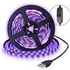 LYGZM Impermeabile 2M Striscia UV, 120 LEDs 3528 Luce Nera, 5V Strip Con USB Plug, Nastro Fluorescente Con Interruttore, Black Light LED per Feste Bar DJ Club Discoteca