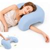 VeftBltrem Cuscino ergonomico Cervicale in schiuma a memoria di forma, cuscino cervicale antidolorifico con foro per il braccio, C-forma per dormienti lato, schiena e ventre, alleviare la pressione