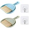 MEMOFYND Set di 2 palette per scope con 2 ganci, mini set di pulizia portatile, set di pulizia per scopa e paletta, pennello per disordine desktop, adatto per la pulizia della tastiera