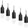 Pocketman Confezione da 5 lampadine a LED con cordino, alimentate a batteria, luce notturna portatile per feste, matrimoni, festival, campeggio, illuminazione