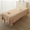Morbuy Lenzuolo per Lettino da Massaggio SPA con Foro per il viso, Poliestere Lenzuola in Morbido Riutilizzabile, Copertura Protettiva per Lettino da Massaggio di Bellezza (Tè al latte,240 * 140cm)